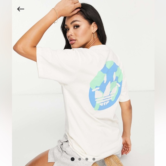 adidas Originals Tops - Adidas Originals graphic earth smiley boyfriend fit t shirt S
